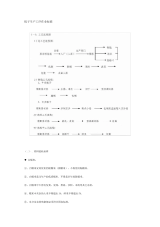 粽子生产工序作业标准