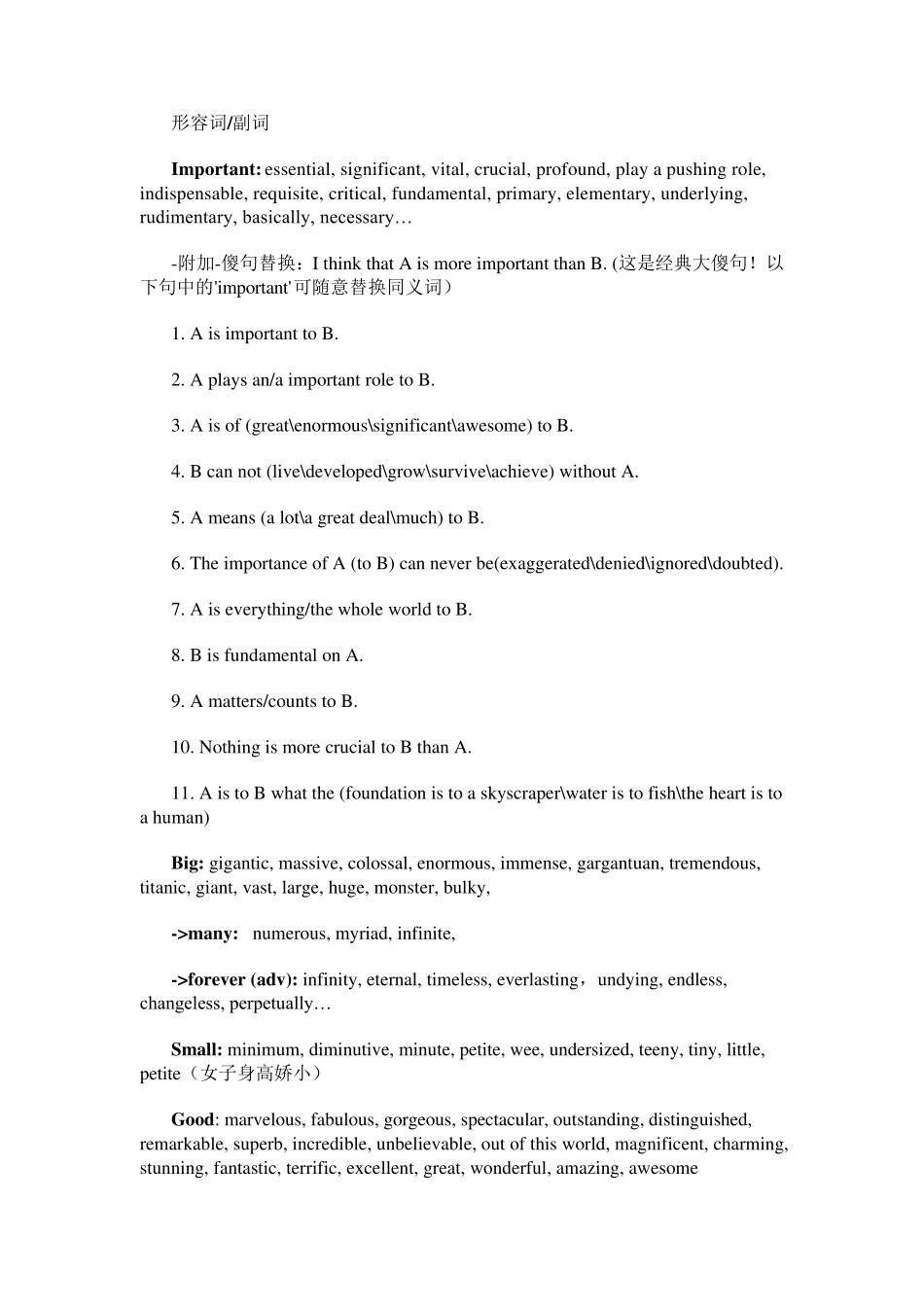 精心整理英语作文常用的高级词汇_第3页