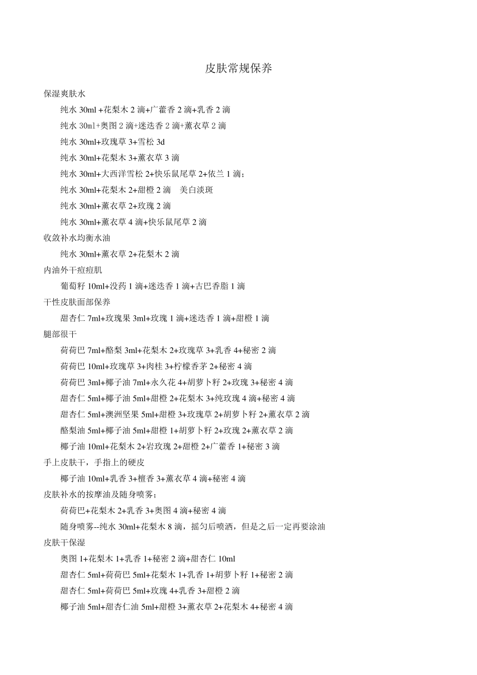 精油配方大全_第1页