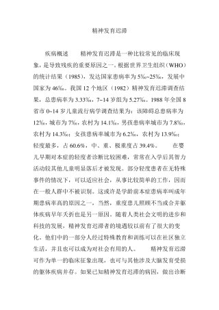 精神发育迟滞