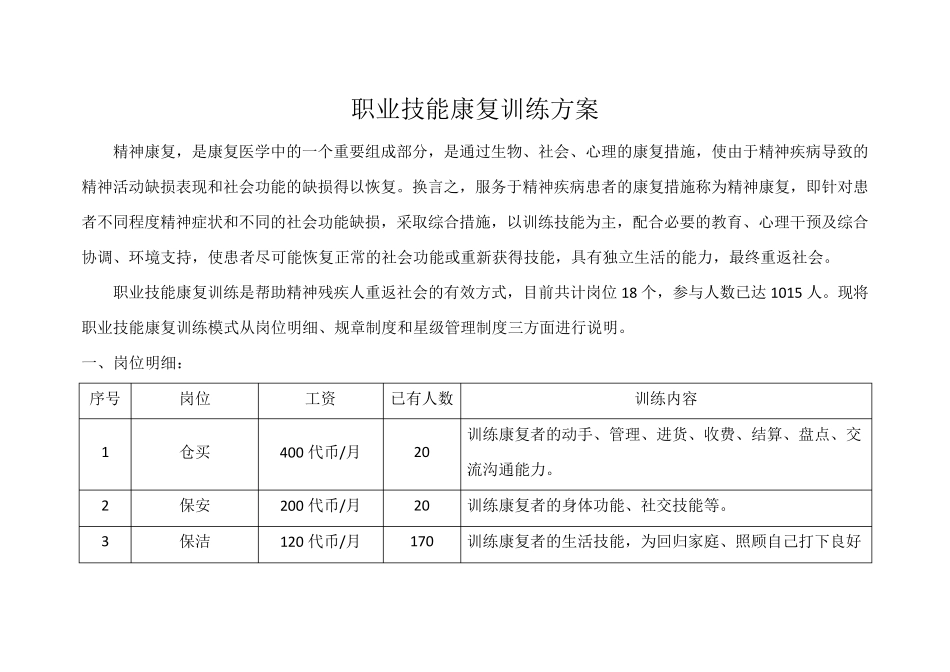 精神疾病职业康复方案_第1页