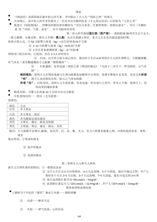 中西医结合儿科学重点