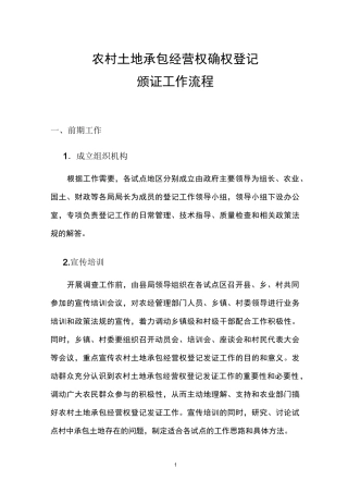 土地流转工作流程