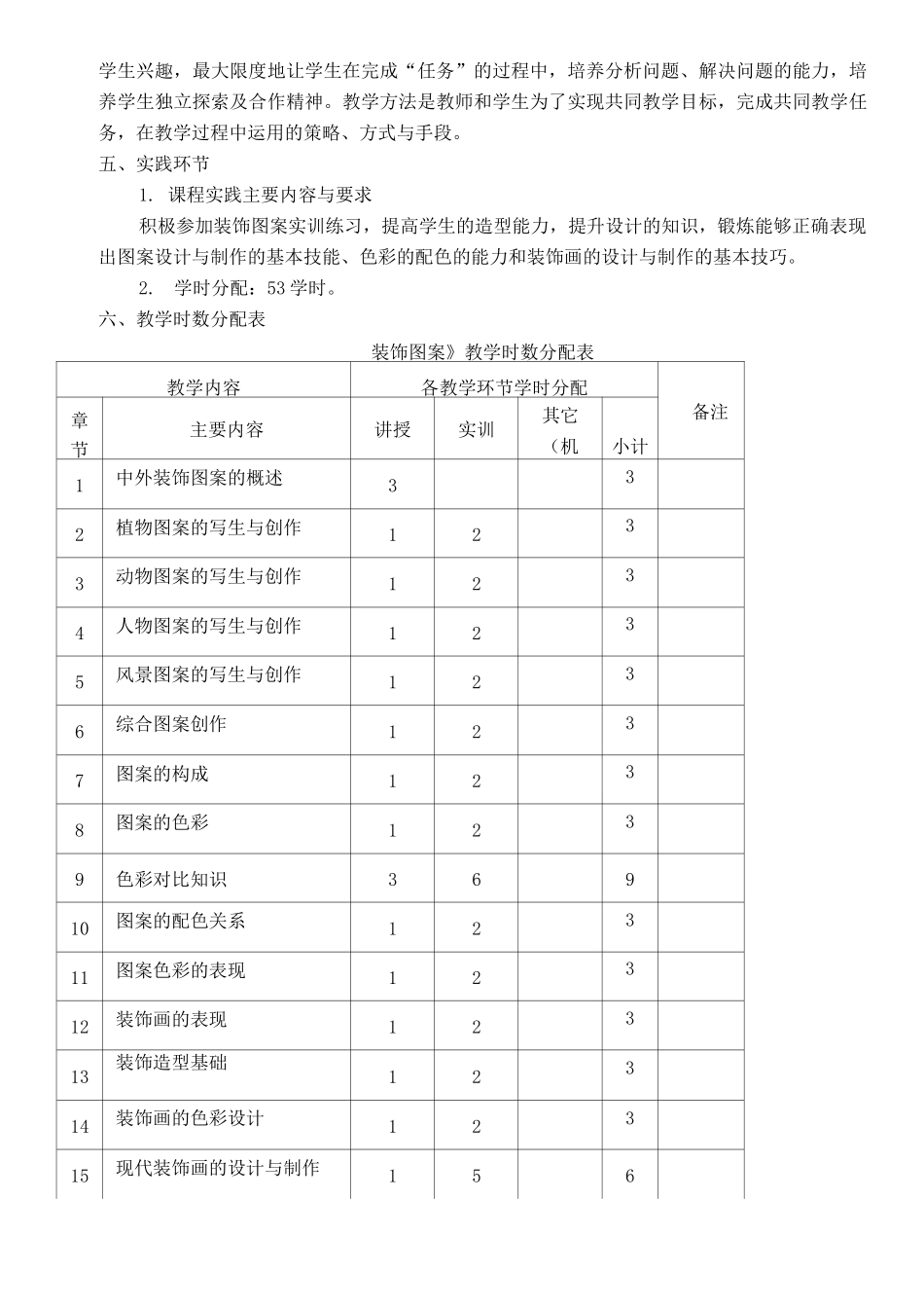 装饰图案》课程标准_第2页