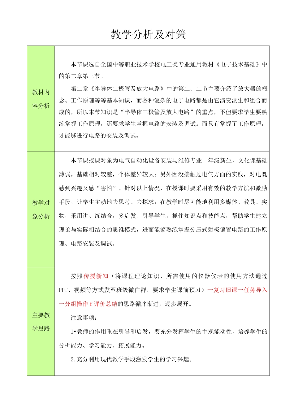 分压式射极偏置电路的安装与调试_第2页