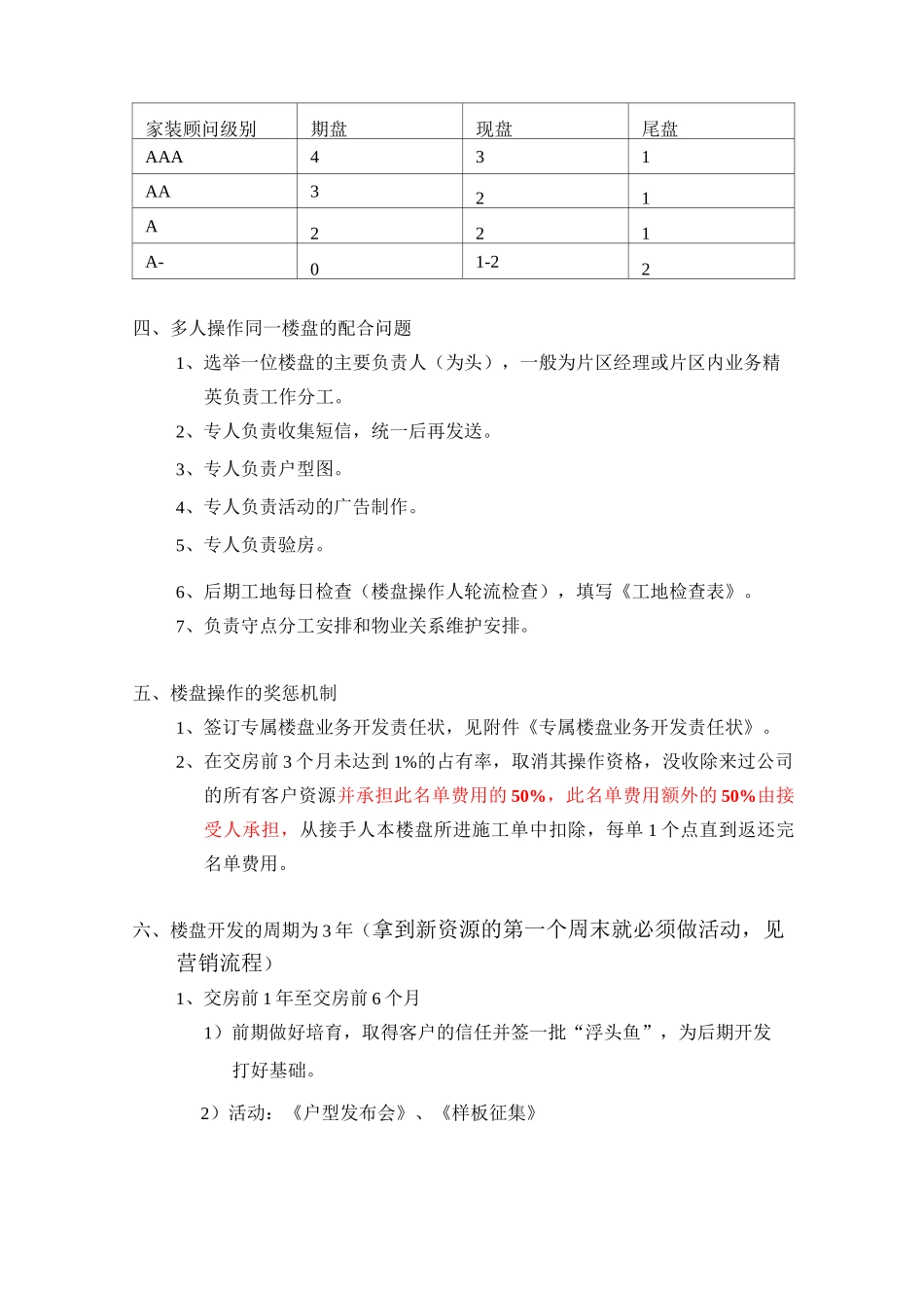 楼盘深度开发长期计划指导文案_第3页