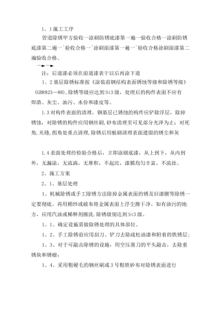 机械除锈,油漆施工