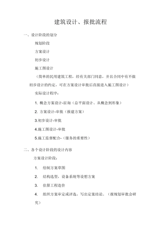 建筑设计报批流程
