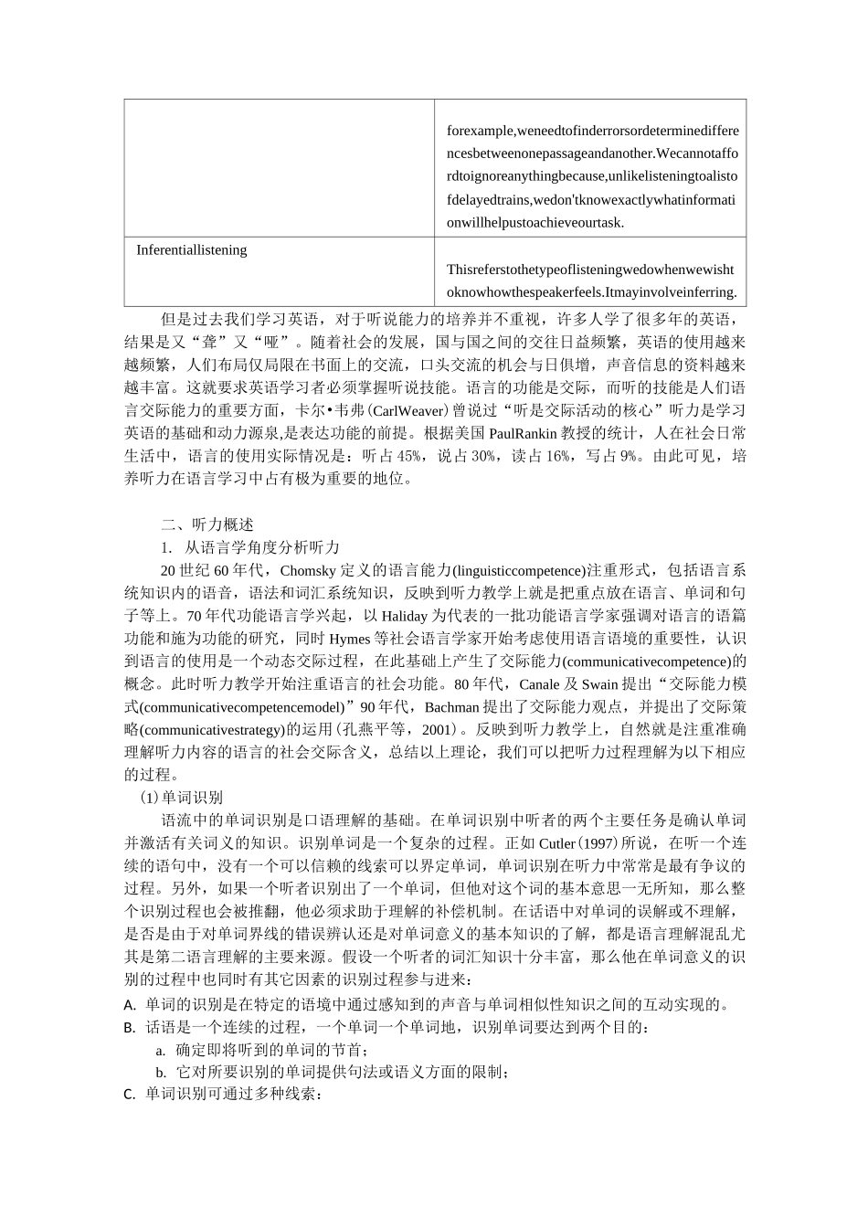 英语听力及其能力概述_第2页