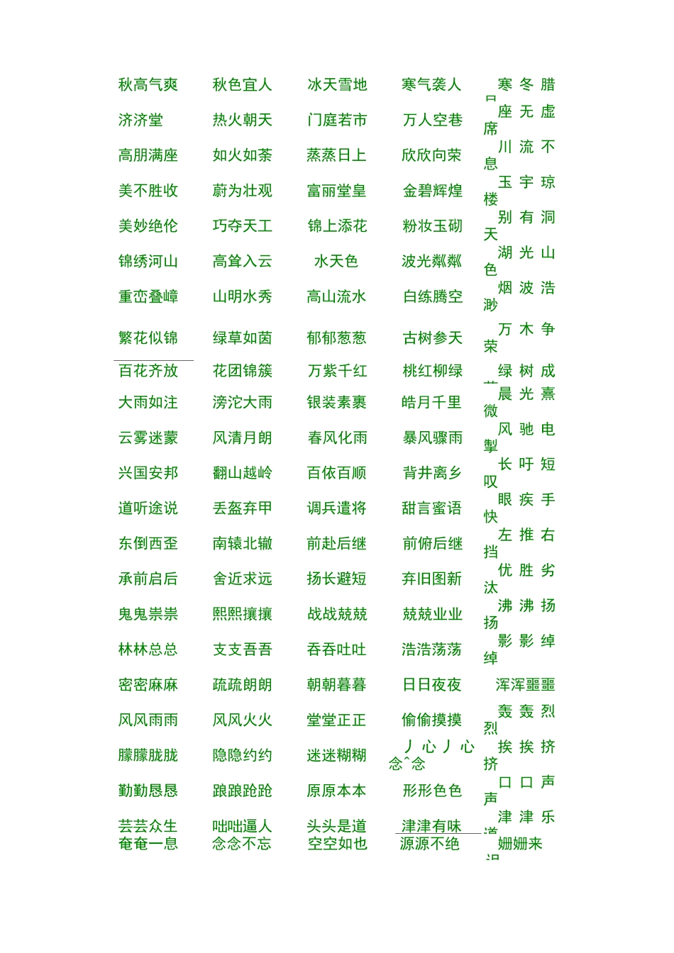 小学生常用成语大全_第3页