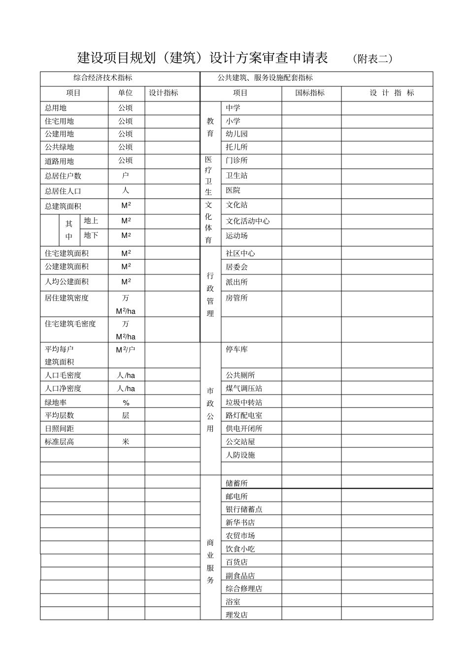 建设项目规划建设设计方案审查申请表_第3页
