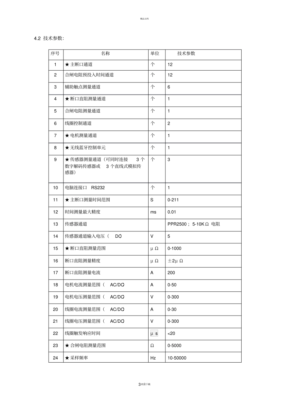开关机械特性测试仪技术规范_第3页