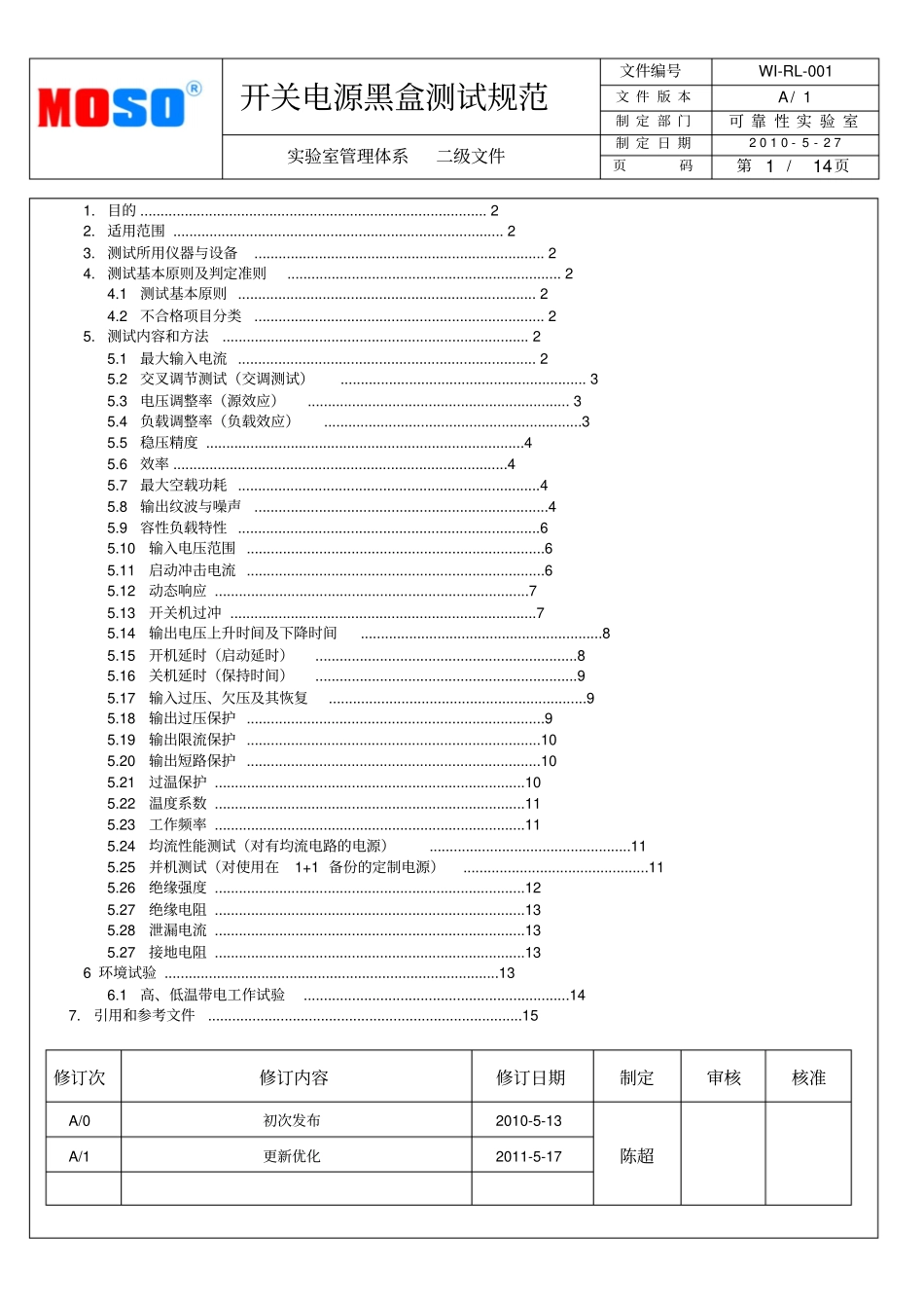 开关电源黑盒测试规范资料_第1页