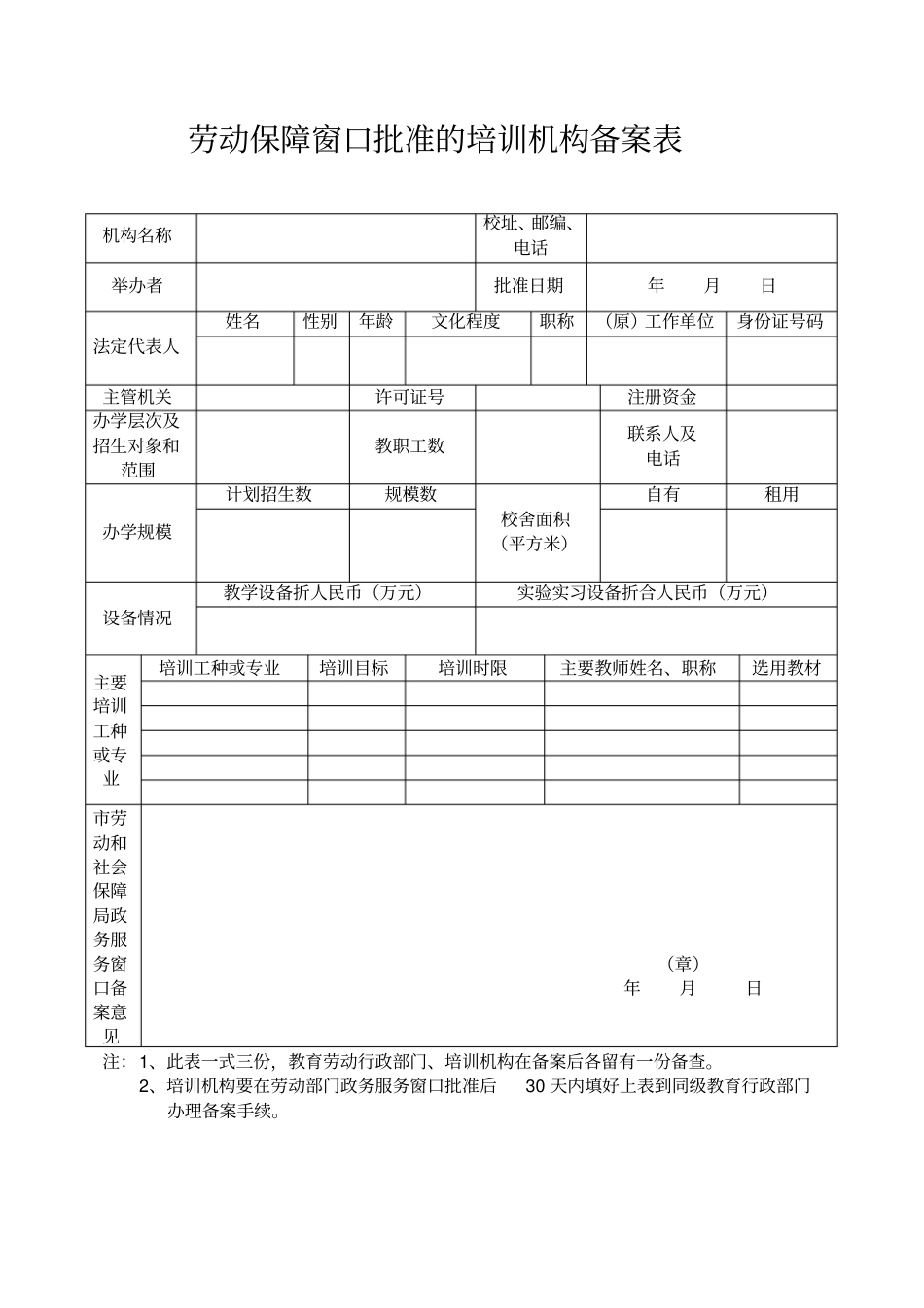开办职业培训学校申请书_第3页