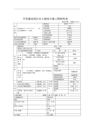 开发项目水土保持设计