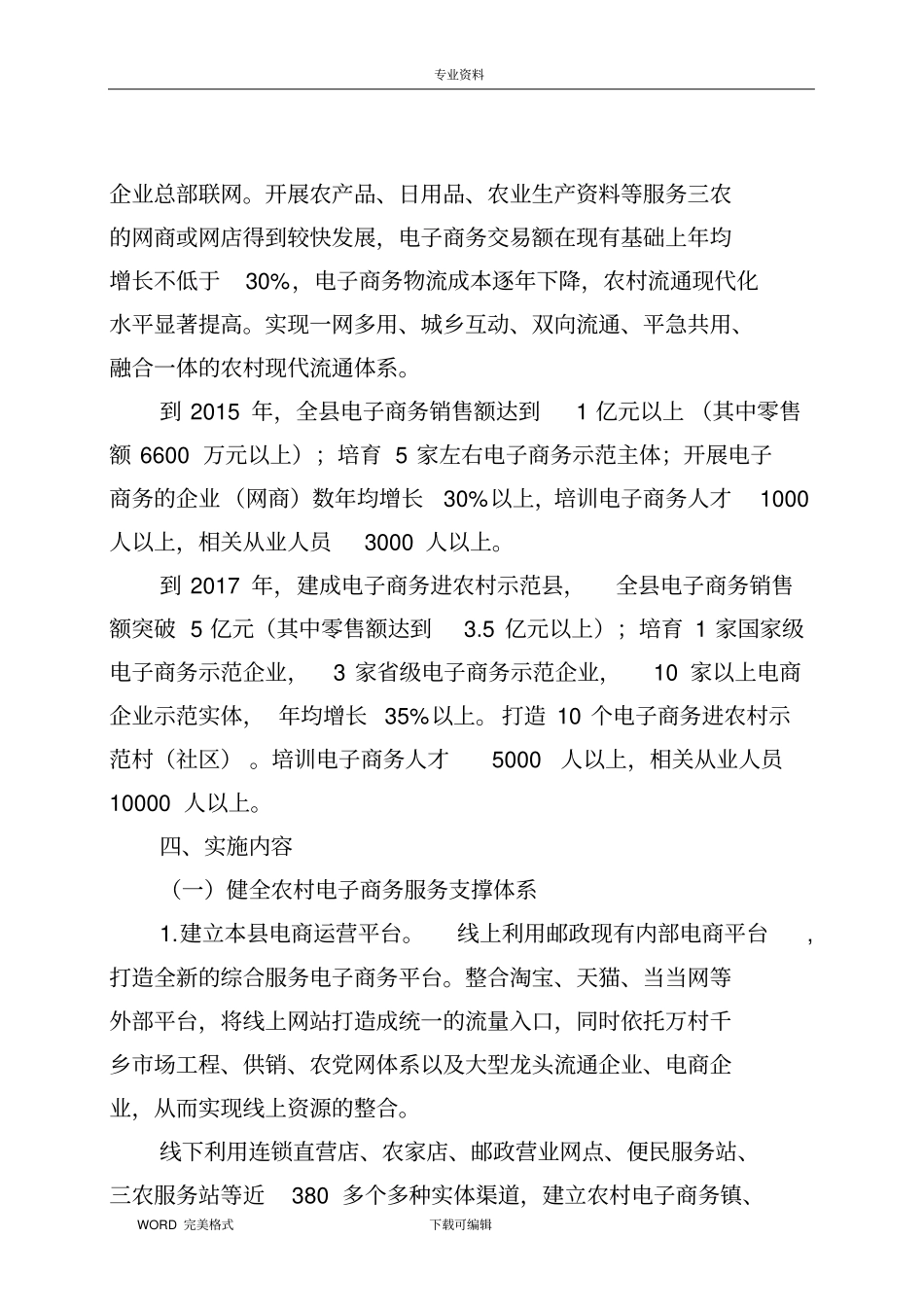 开展电子商务进农村综合示范工作实施计划方案_第3页