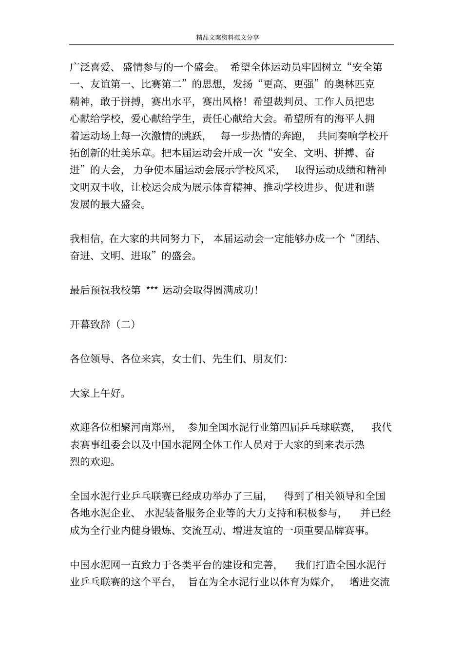 开幕致辞-精品文案范文_第2页