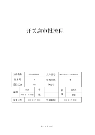 开店审批流程概述