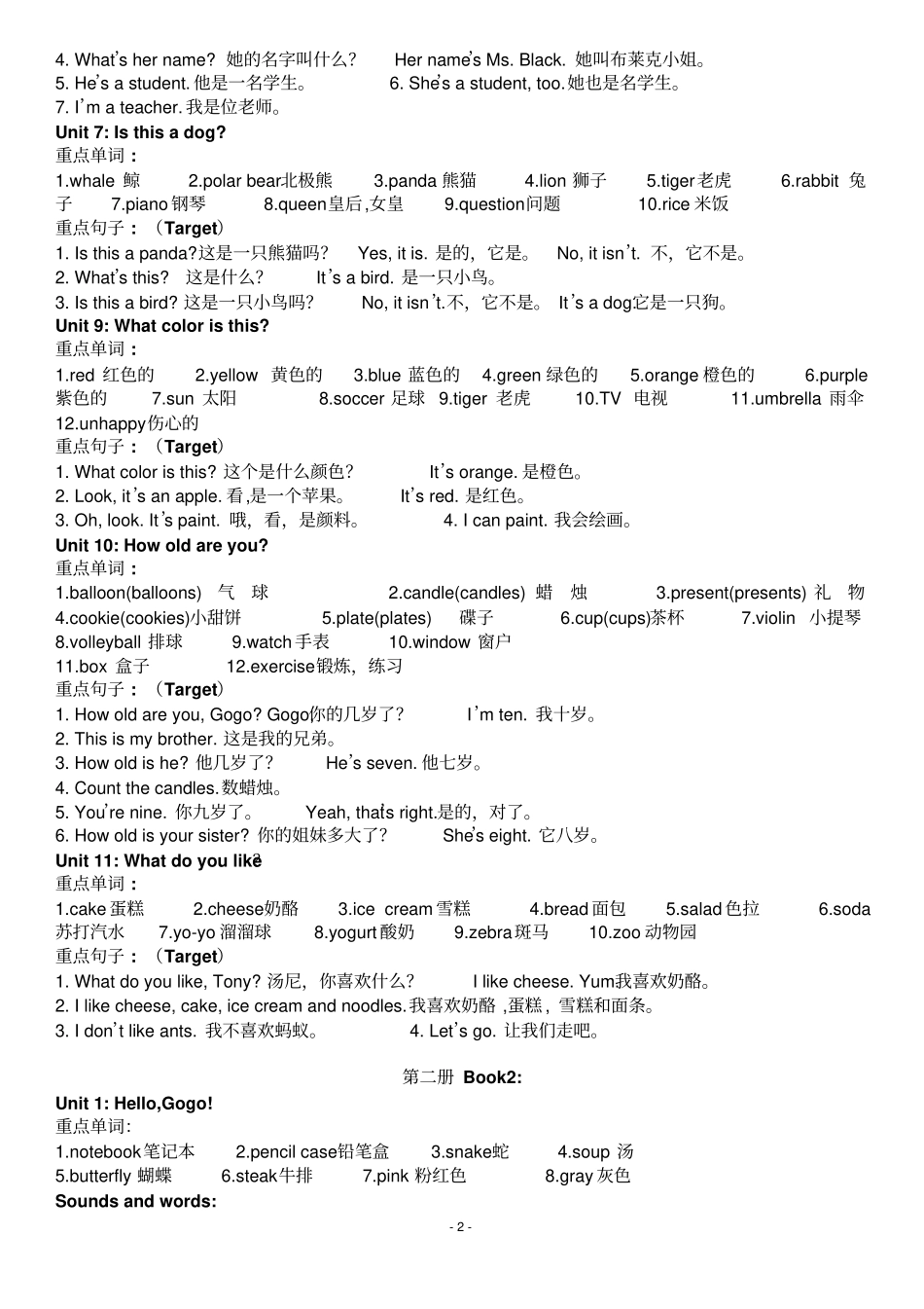 开心学英语三至六年级重点单词、词组和句子汇总_第2页