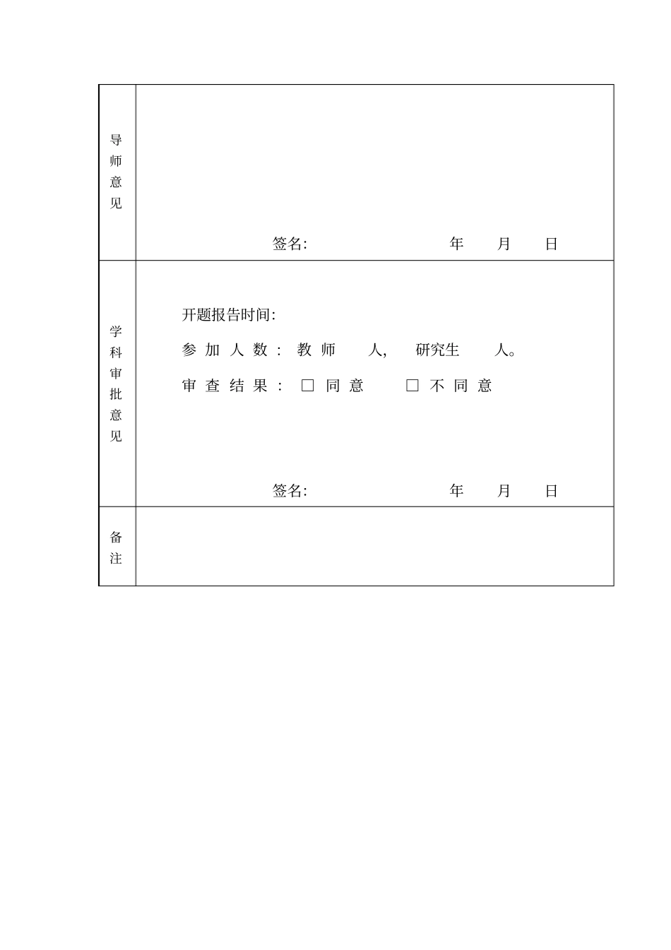 开题报告登记表模板_第3页