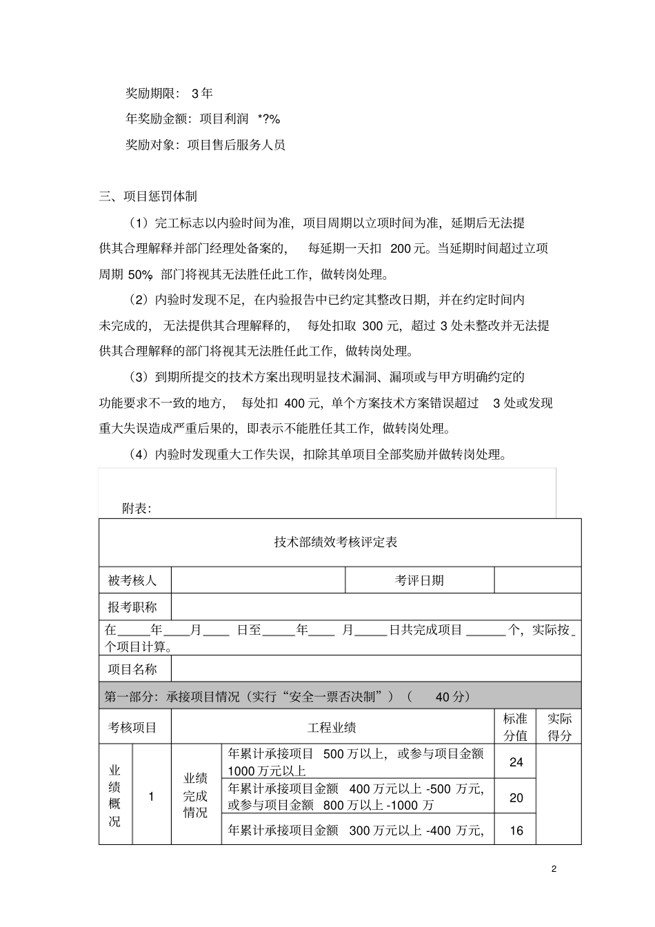 弱电工程技术部奖惩制度方案_第2页