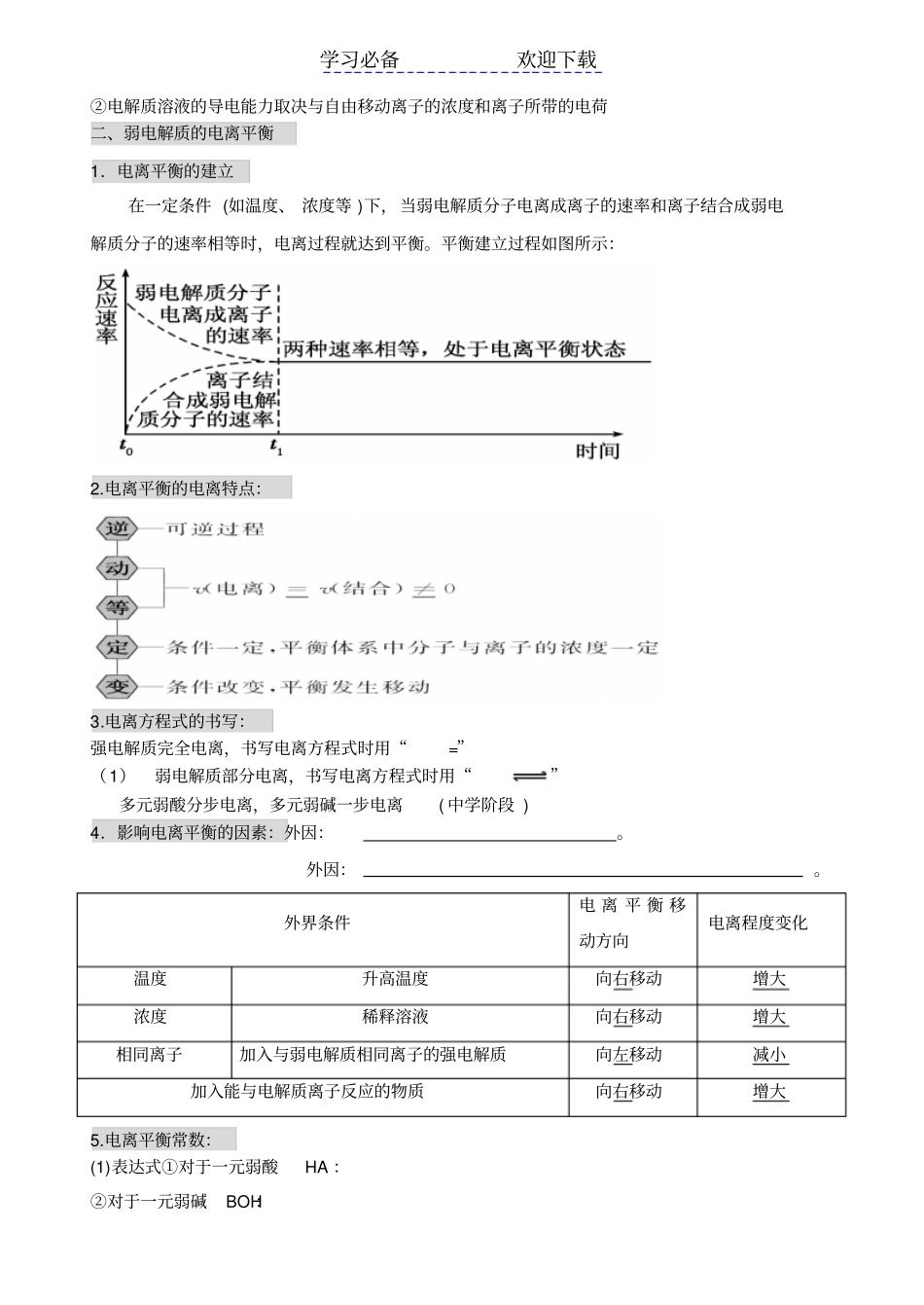 弱电解质的电离导学案_第2页