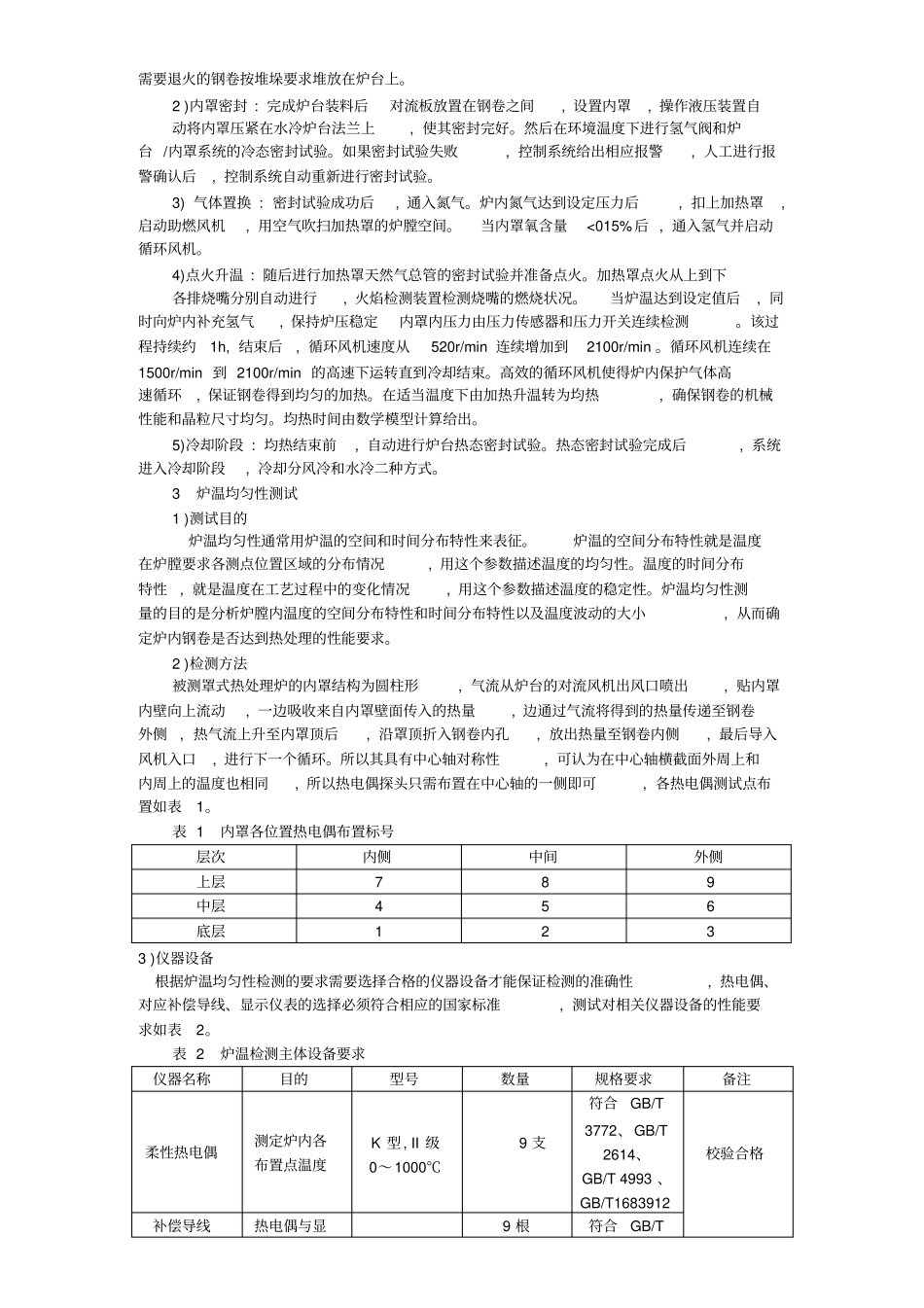 强对流罩式热处理炉温度均匀性测量及控制点确定_第2页