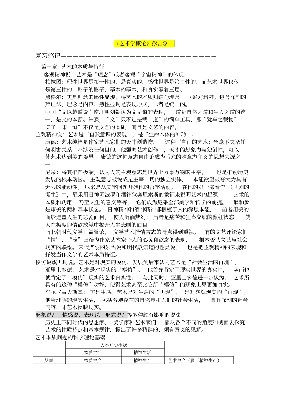 彭吉象艺术学概论笔记_第1页