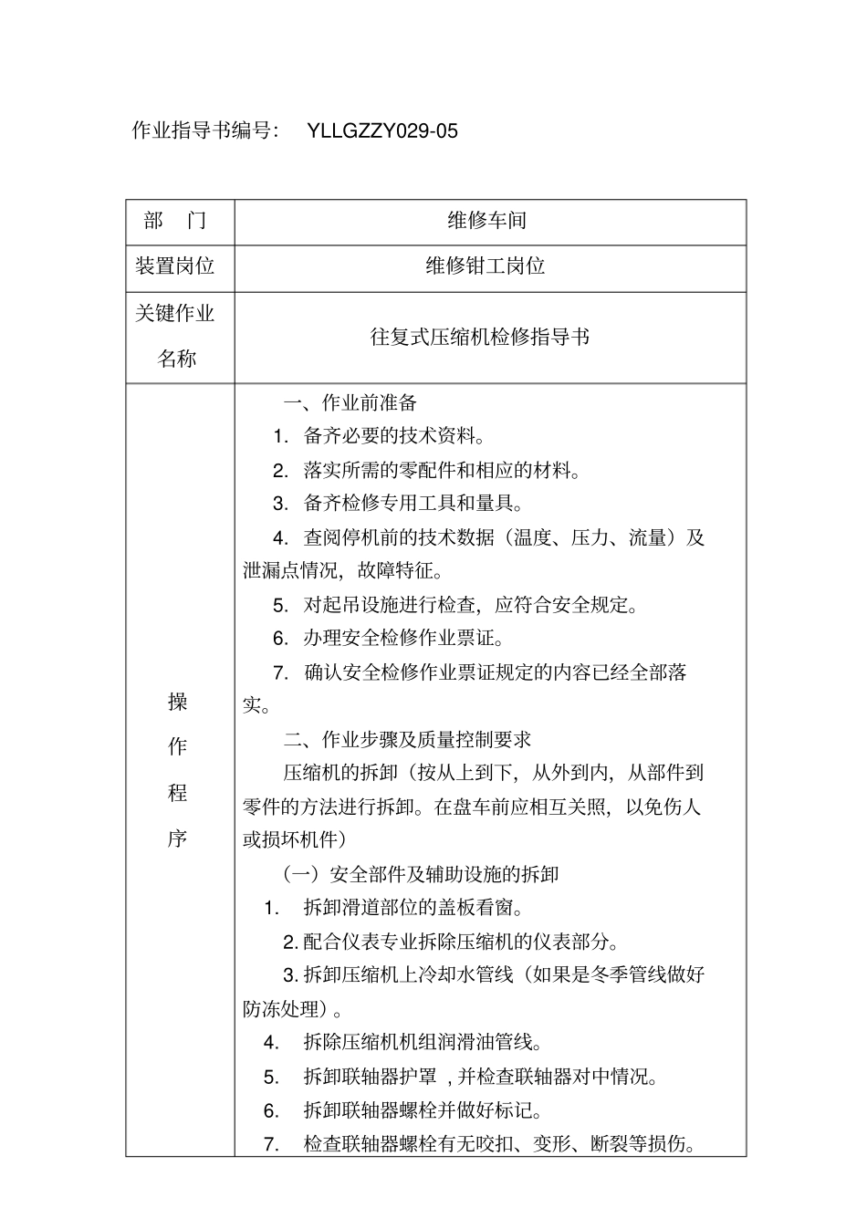 往复式压缩机检修流程解读_第2页