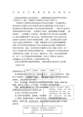 往复式压缩机安装基础知识