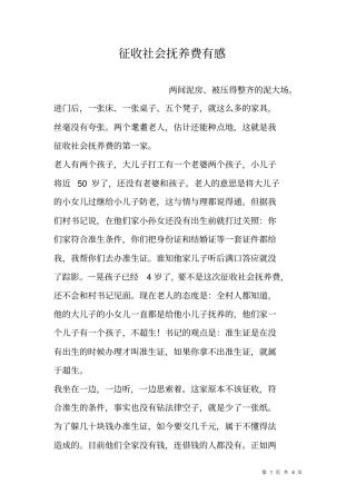 征收社会抚养费有感