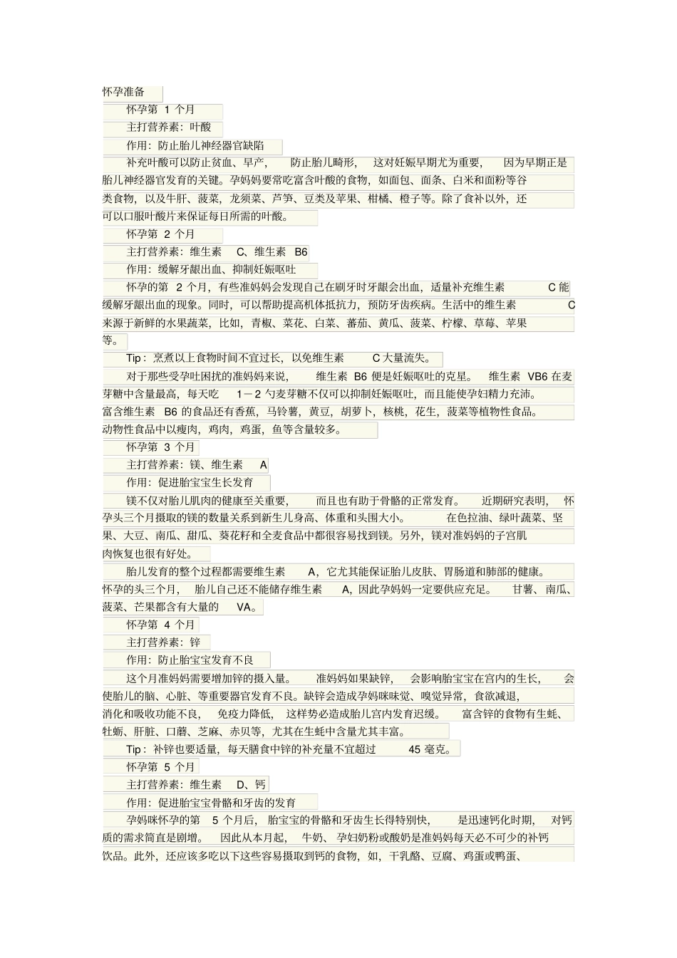 很齐全的怀孕常识_第1页