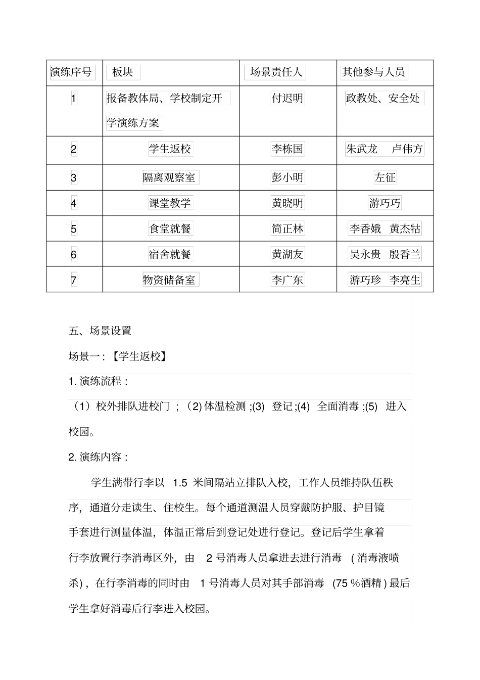 徐中学2020年春季开学疫情防控演练方案_第2页