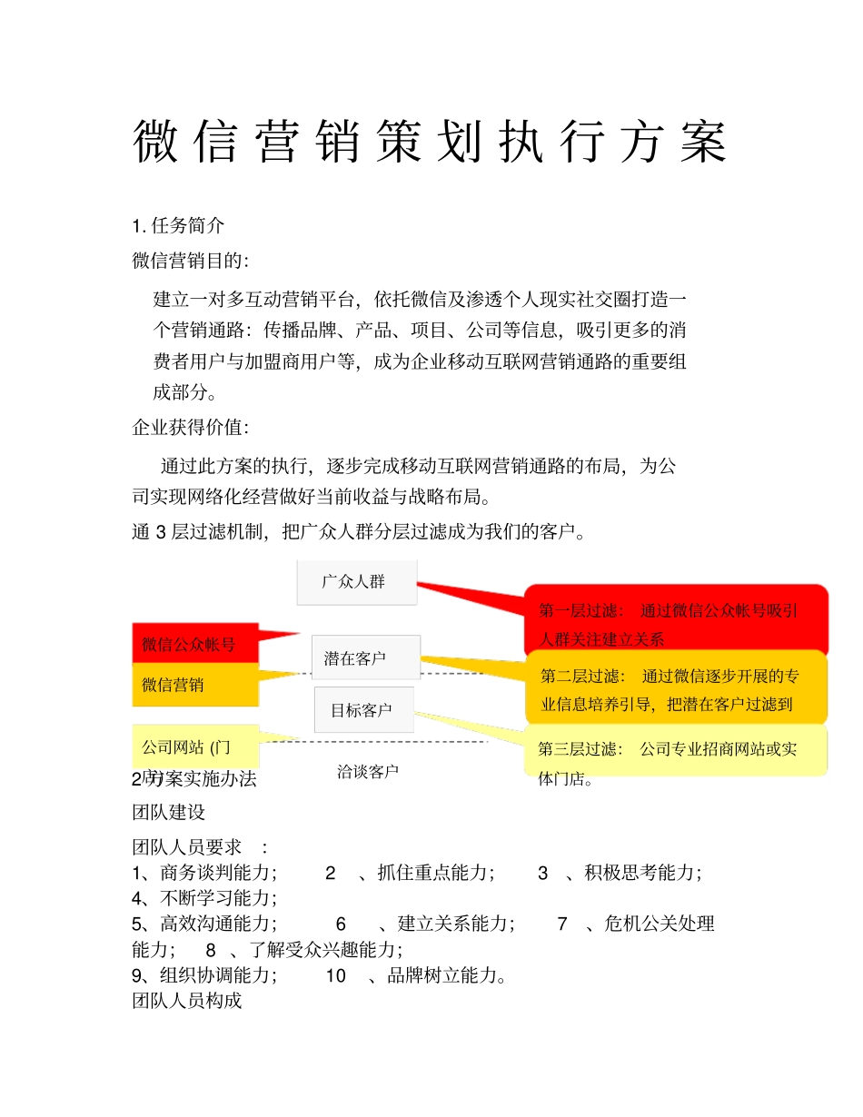 微信营销策划执行方案_第1页