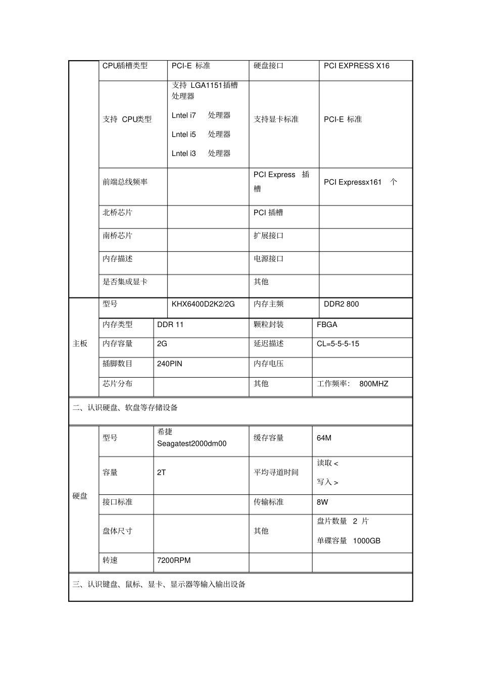 微机系统与维护形考实训2认识微机的主要部件实训报告_第2页