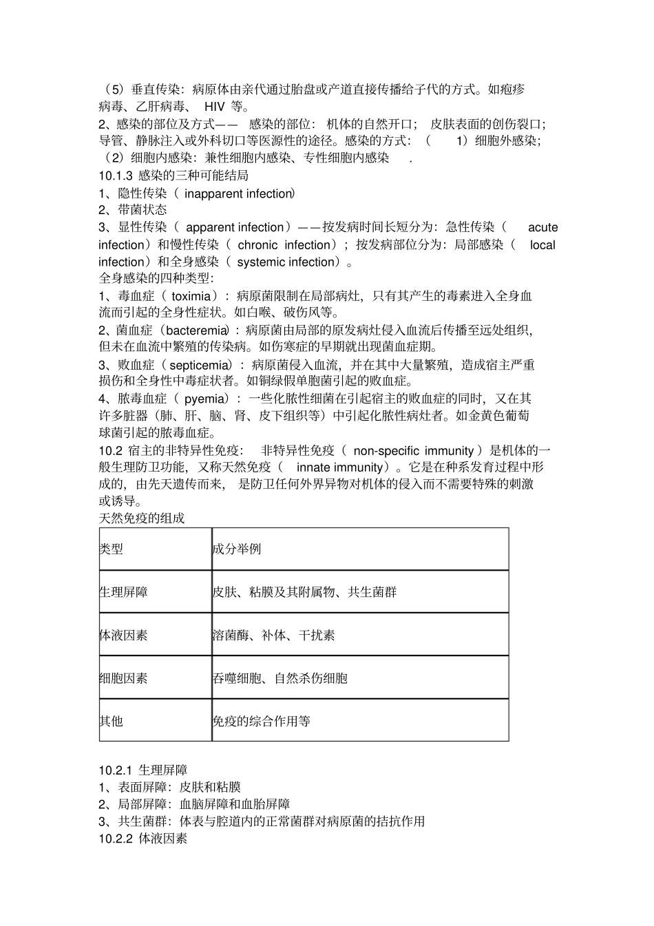 微生物学主要知识点-10传染与免疫_第3页