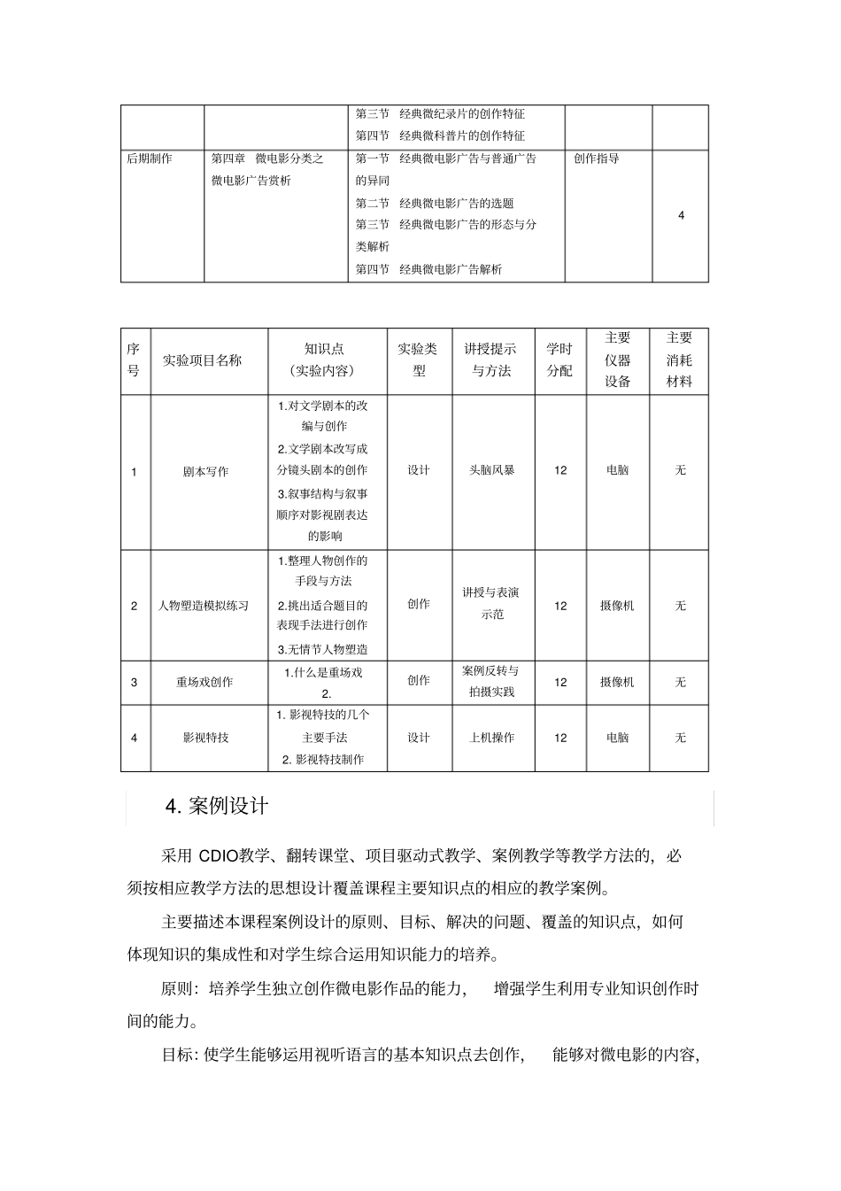 微电影创作试验教学大纲_第3页