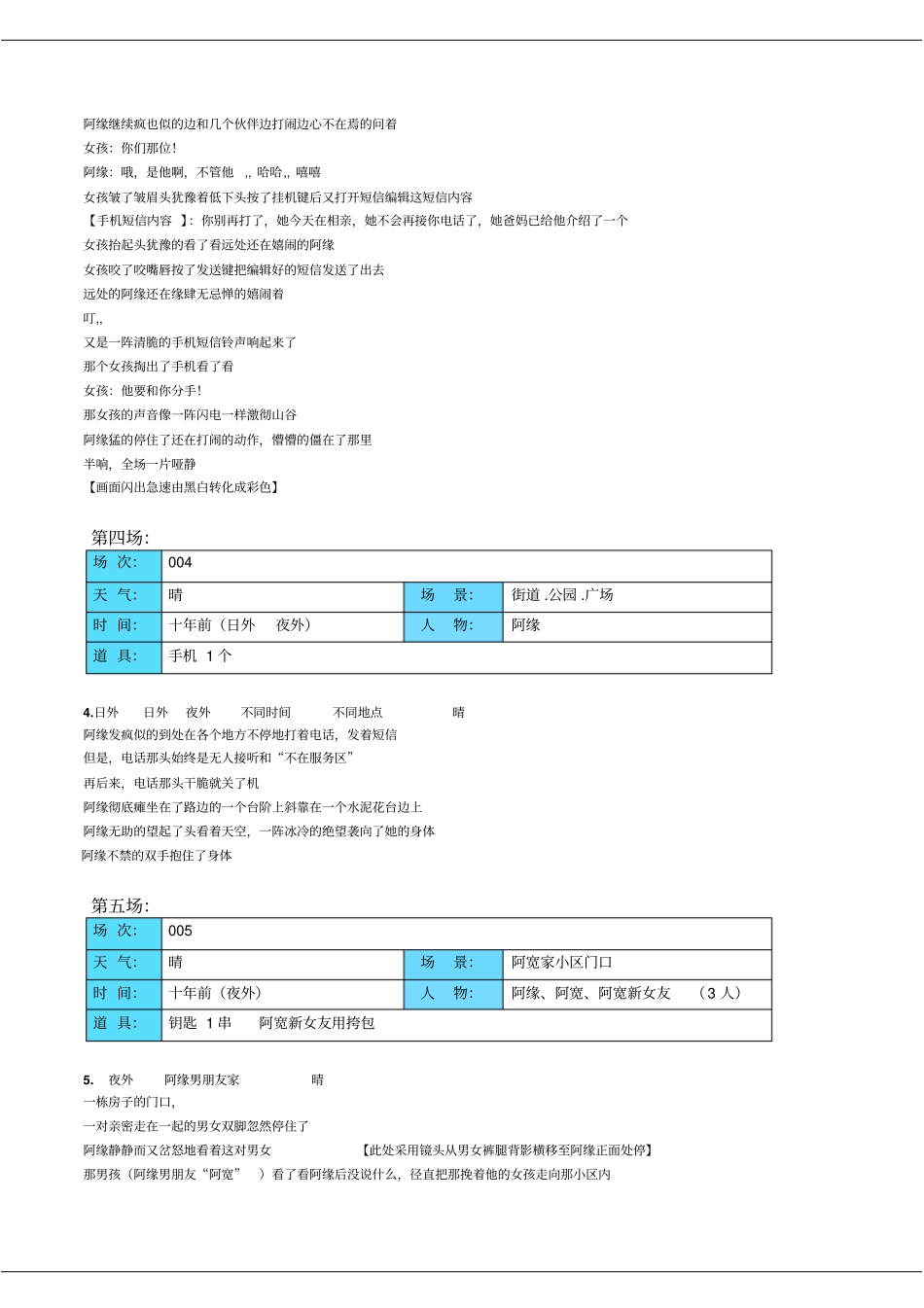 微电影就是很爱你导演拍摄脚本资料_第2页