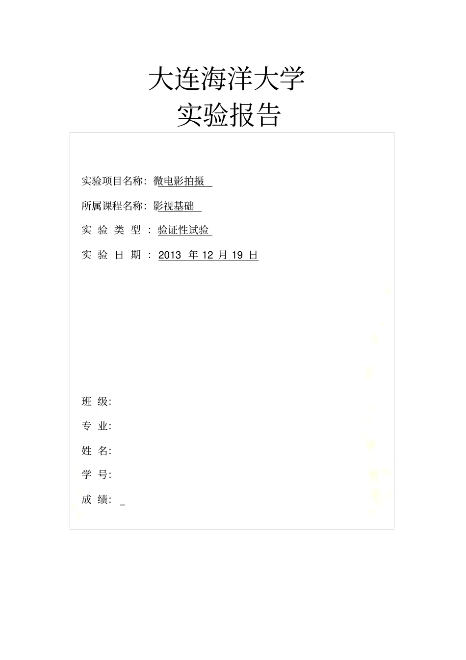 微电影拍摄实践报告_第2页