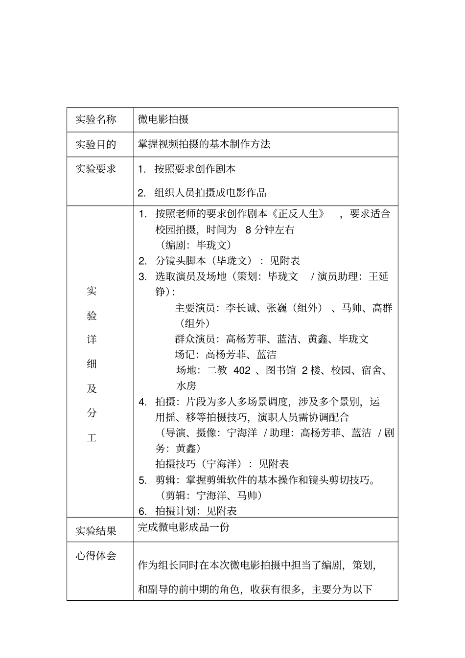 微电影拍摄实践报告概述_第2页