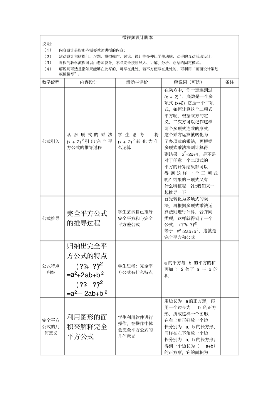 微课设计方案模板_第2页