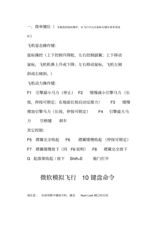 微软模拟飞行10新手教程1