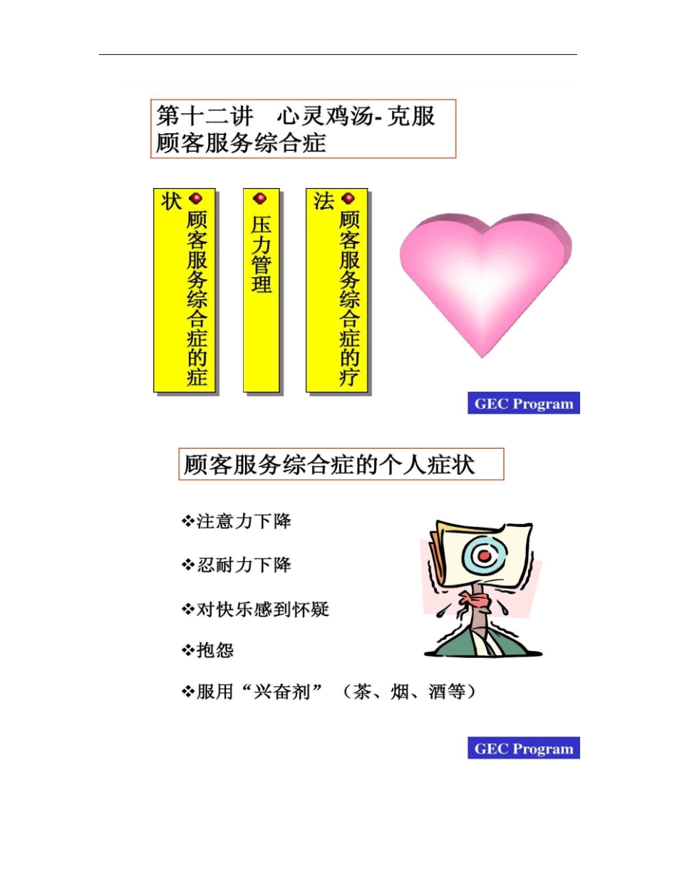 心灵鸡汤克服顾客服务综合症要点_第1页