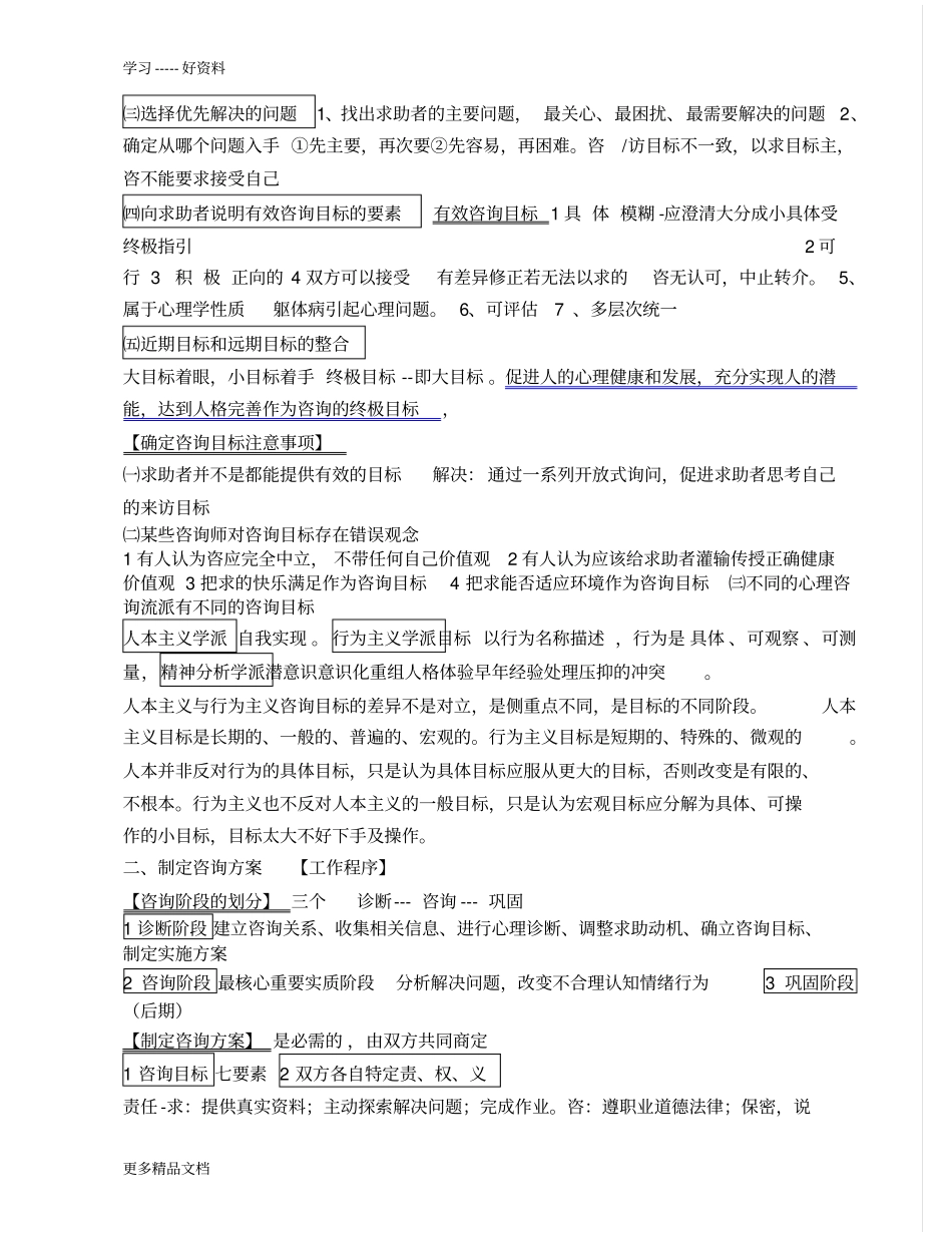 心理咨询师考试--咨询心理学内容整理教学内容_第3页