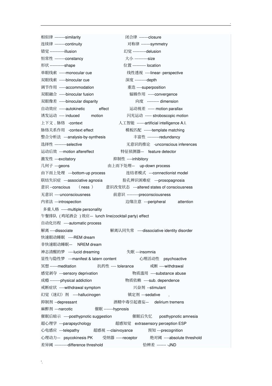 心理学专业术语_第3页