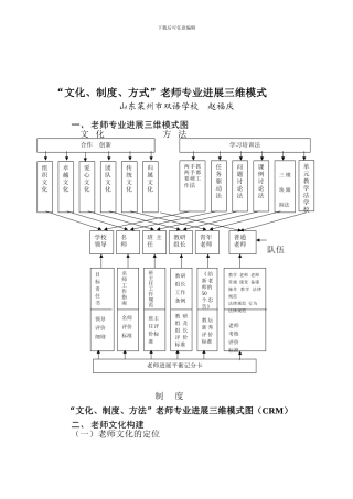 “文化、制度、方式”教师专业发展三维模式20240327