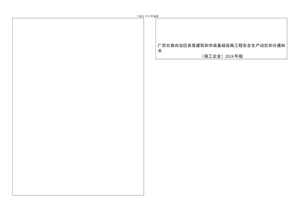 《广西壮族自治区房屋建筑和市政基础设施工程安全生产动态扣分通知书》_第1页