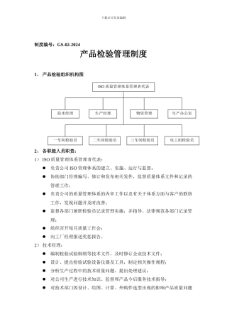 《检验管理制度》GS-02-2024