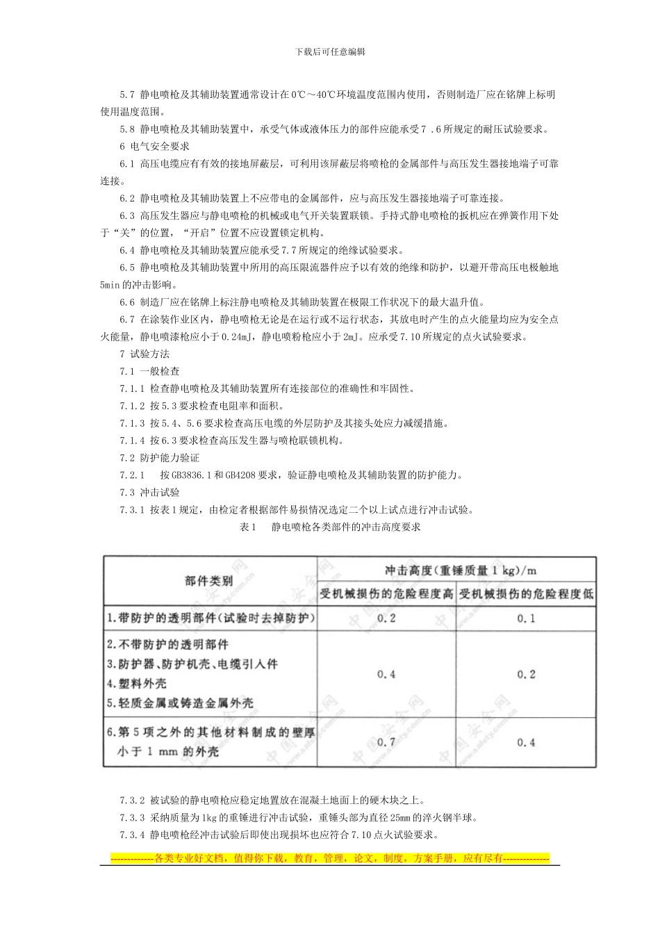 《涂装作业安全规程-静电喷枪及其辅助装置安全技术条件》GB_第3页