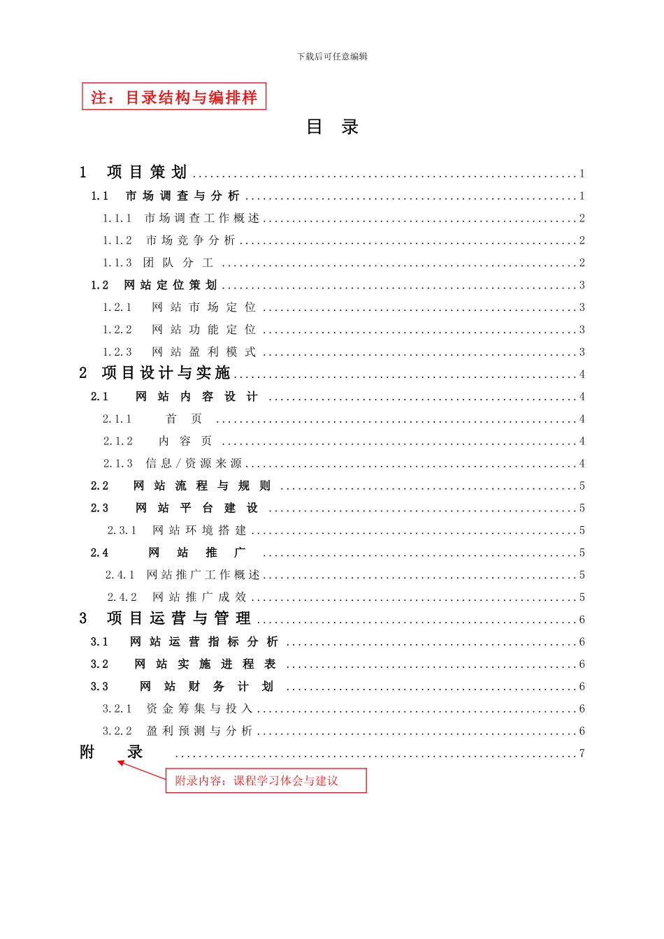 《电子商务项目设计与实施》—职业大学电子商务项目总结报告书模板_第3页